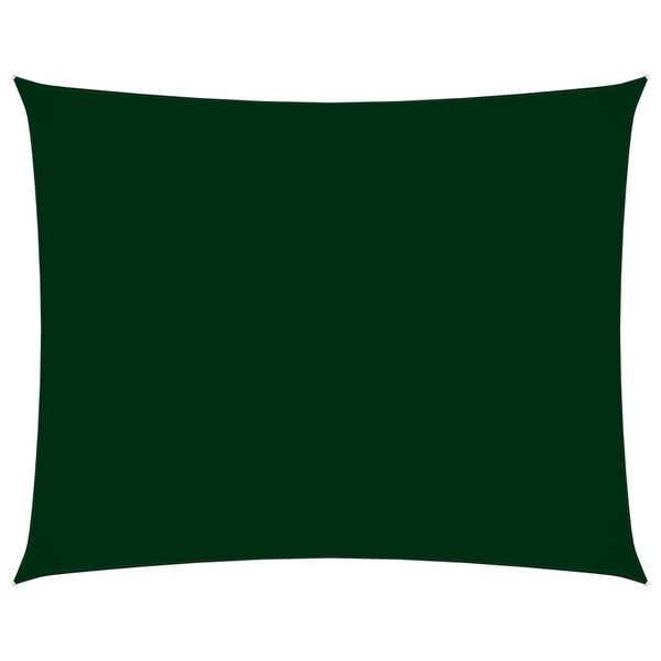vidaXL Voile de parasol tissu oxford rectangulaire 3x5 m vert foncé