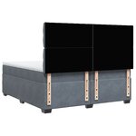 vidaXL Sommier à lattes de lit et matelas Gris foncé 200x200cm Velours