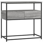 vidaXL Table console sonoma gris 75x40x75 cm bois d'ingénierie