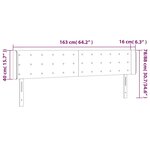 vidaXL Tête de lit à LED Vert foncé 163x16x78/88 cm Velours