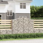 vidaXL Paniers à gabions arqués 18 Pièces 200x50x160/180 cm Fer galvanisé