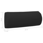 vidaXL Appui-tête de chaise longue Noir 40x7 5x15 cm Textilène