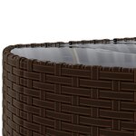 vidaXL Salon de jardin 10 Pièces avec coussins marron résine tressée