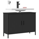 vidaXL Armoire lavabo de salle de bain noir 80x30x60 cm