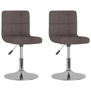 vidaXL Chaises pivotantes à manger lot de 2 taupe tissu