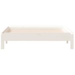 vidaXL Lit empilable sans matelas blanc 90x190 cm bois de pin massif