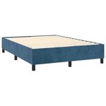 vidaXL Cadre de lit Bleu foncé 140x190 cm Velours