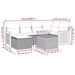 vidaXL Salon de jardin avec coussins 7 Pièces beige résine tressée