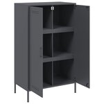 vidaXL Buffet haut anthracite 68x39x113 cm acier