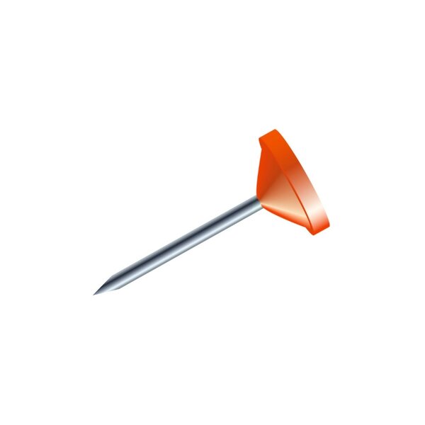 Exacompta - Boîte de 100 épingles à tête plate 5mm Orange