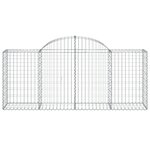 vidaXL Paniers à gabions arqués 14 Pièces 200x50x80/100 cm Fer galvanisé