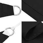 vidaXL Voile de parasol tissu oxford rectangulaire 3x6 m noir