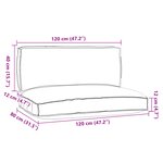 vidaXL Set de coussins pour palette 2 pièces en tissu Oxford noir