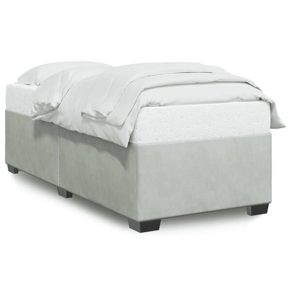 vidaXL Cadre de lit Gris clair 80x200 cm Velours