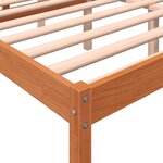 vidaXL Lit pour personne âgée cire marron 150x200cm bois de pin massif