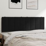 vidaXL Coussin de tête de lit noir 160 cm velours