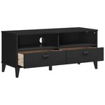 vidaXL Meuble TV VIKEN noir bois d'ingénierie