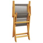 vidaXL Chaises de jardin lot de 2 gris bois d'acacia et polypropylène