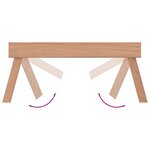vidaXL Plateau pliable 55x35x25 cm Bois de teck massif