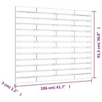 vidaXL Tête de lit murale Noir 106x3x91 5 cm Bois massif de pin