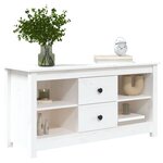 vidaXL Meuble TV Blanc 103x36 5x52 cm Bois de pin massif
