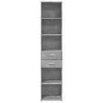 vidaXL Buffet haut gris béton 40x42 5x185 cm bois d'ingénierie