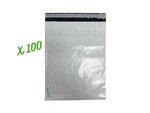 100 Enveloppes plastique opaques éco 60 microns n°4 - 320x410mm