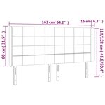 vidaXL Tête de lit à LED Taupe 163x16x118/128 cm Tissu