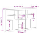 vidaXL Buffet avec lumières LED chêne sonoma 162x37x100 cm