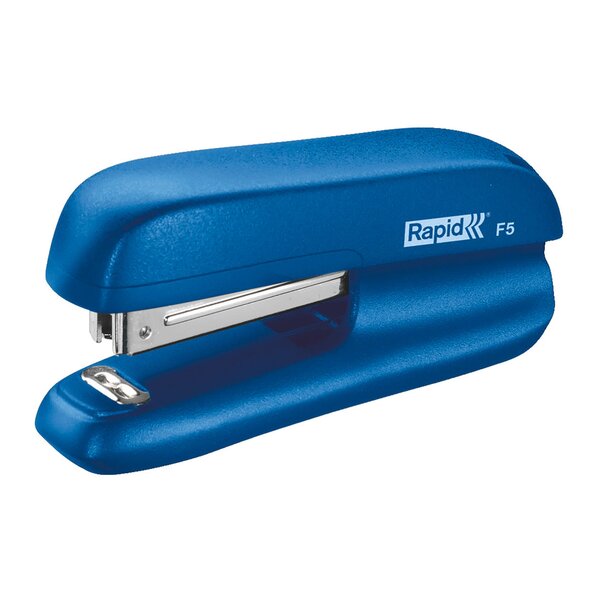 Mini agrafeuse de bureau f5 rapid - agrafes n°10 - capacité de 10 feuilles - bleu