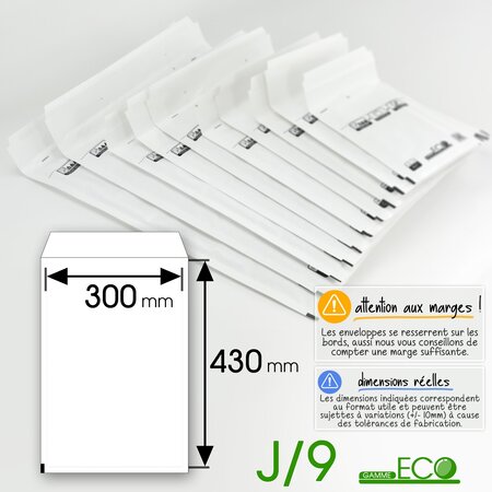 Lot de 50 enveloppes à bulles ECO J/9 format 300x430mm 
