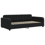 vidaXL Lit de jour avec lit gigogne noir 100x200 cm velours