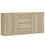 vidaXL Buffets 3 Pièces chêne sonoma 60x31x84 cm bois d'ingénierie