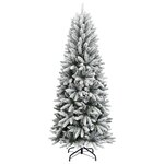 vidaXL Sapin de Noël artificiel avec neige floquée 240 cm PVC et PE