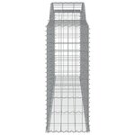 vidaXL Paniers à gabions arqués 2 Pièces 300x50x120/140 cm fer galvanisé