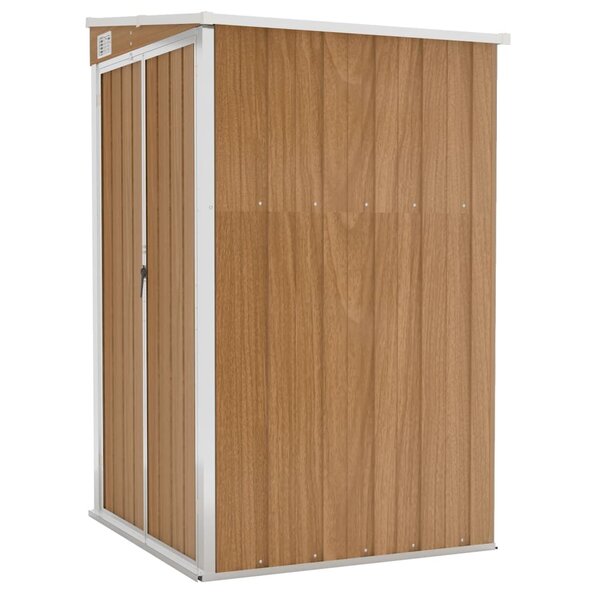 vidaXL Remise de jardin murale Marron 118x100x178 cm Acier galvanisé