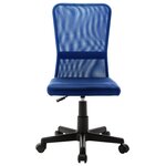 Chaise fauteuil siège de bureau informatique étude 44 x 52 x 100 cm tissu en maille bleu 02_0023988