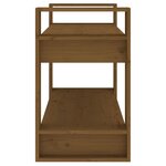 vidaXL Bibliothèque/Cloison Marron miel 80x35x56 5 cm Pin solide