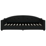 vidaXL Lit de jour avec gigogne et tiroirs sans matelas noir 90x200 cm