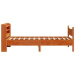 vidaXL Cadre de lit avec tête de lit cire marron 90x190 cm bois de pin