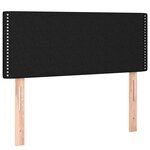 vidaXL Sommier à lattes de lit avec matelas noir 120x190 cm tissu