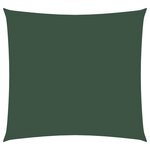 vidaXL Voile de parasol tissu oxford carré 4 5x4 5 m vert foncé