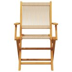 vidaXL Chaises de jardin pliantes lot de 8 beige bois d'acacia massif