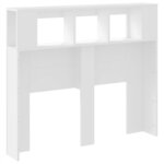 vidaXL Tête de lit à LED blanc 120x18 5x103 5 cm bois d'ingénierie
