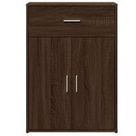 vidaXL Buffets 2 Pièces chêne marron 60x30x84 cm bois d'ingénierie