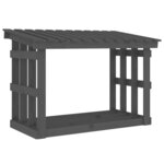 vidaXL Support pour bois de chauffage Gris 108x64 5x77 cm Bois de pin