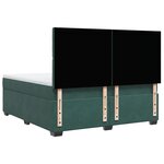 vidaXL Sommier à lattes de lit et matelas Vert foncé 180x200cm Velours