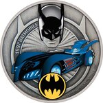 Pièce de monnaie 2 Dollars Niue 2021 1 once argent Antique – Batmobile de 1997