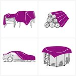 vidaXL Bâche vert 5x5 m 650 g/m²