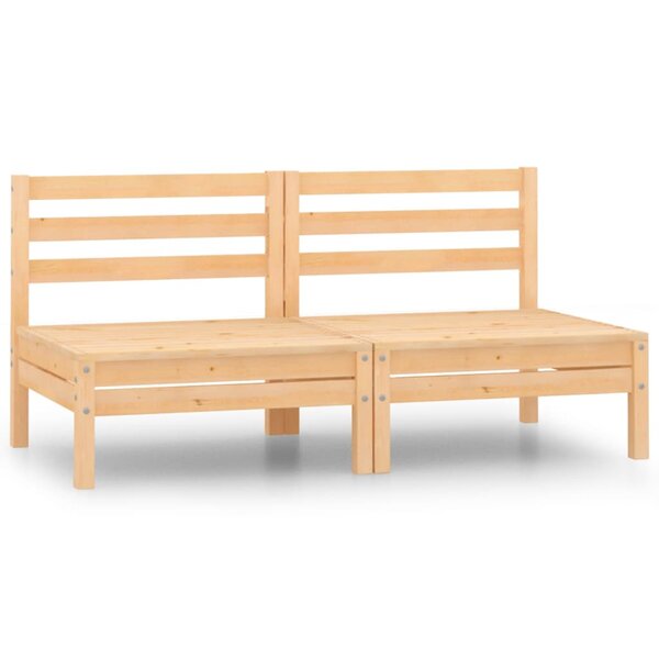 vidaXL Canapés centraux de jardin 2 Pièces Bois de pin massif